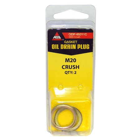 Ags Oil Drain Plug Gasket Rubber M12, 2 per Card ODP-65311C